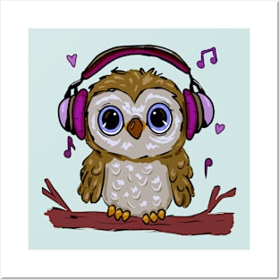 Owl music Posters and Art